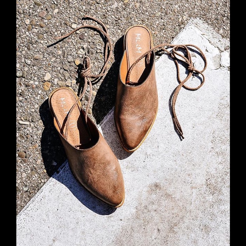Lace Up Mules